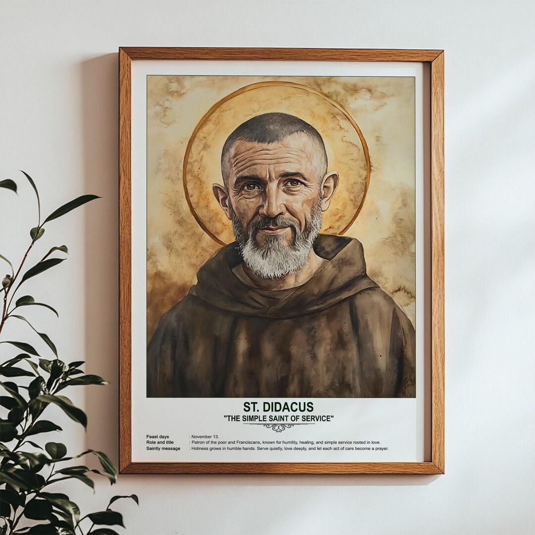St. Didacus, Sacred Art, Religious Wall Art for Families, Patron Saint ...