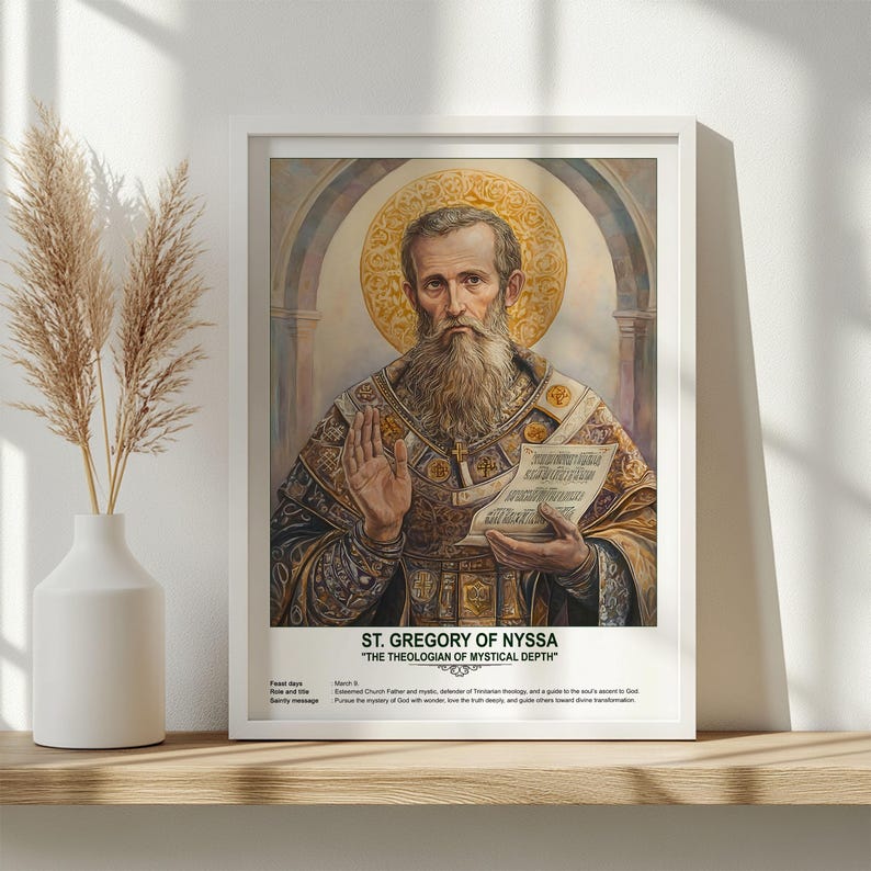 St. Gregory of Nyssa, Sacred Art, Religious Wall Art for Families ...