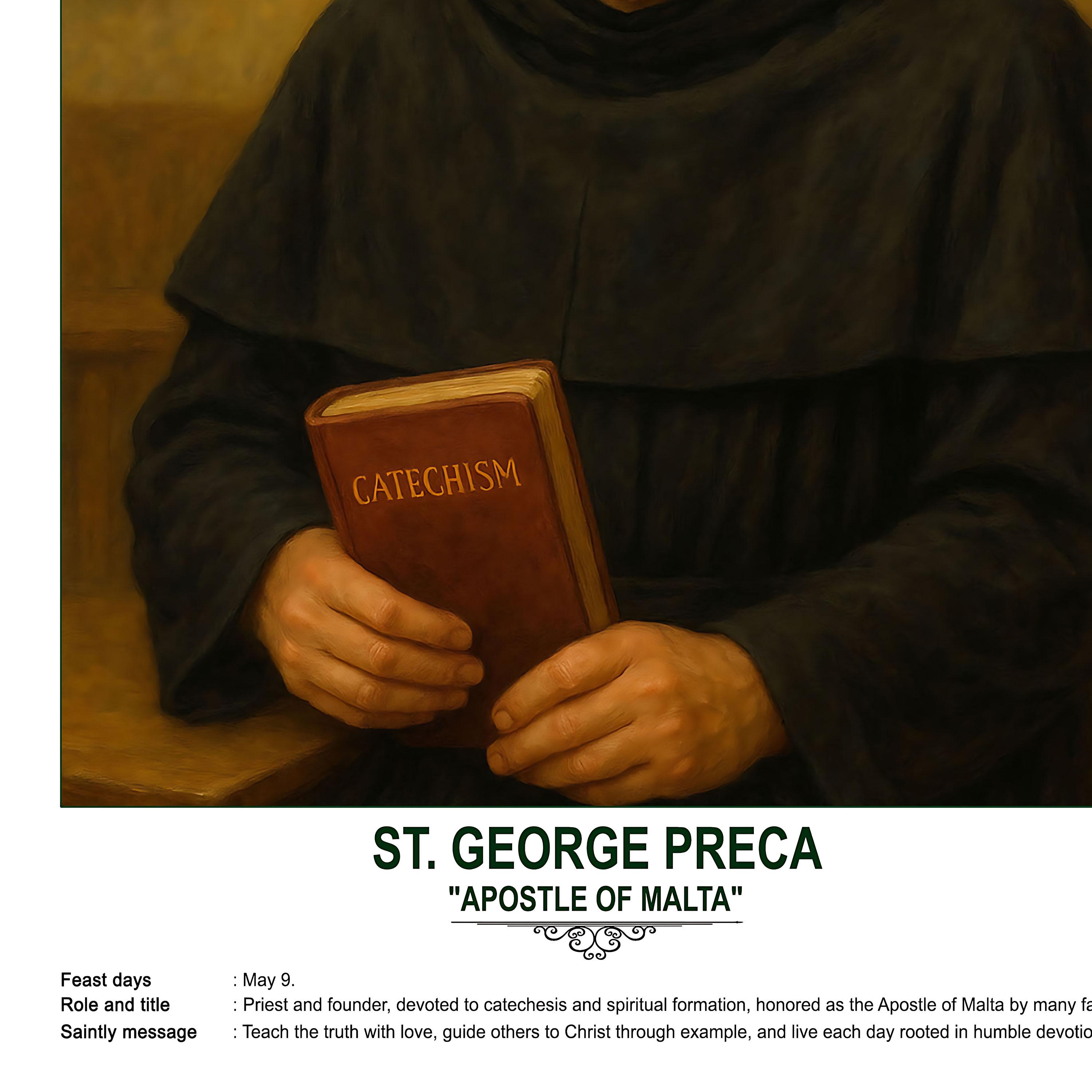 St. George Preca, Sacred Art, Religious Wall Art for Families, Patron ...