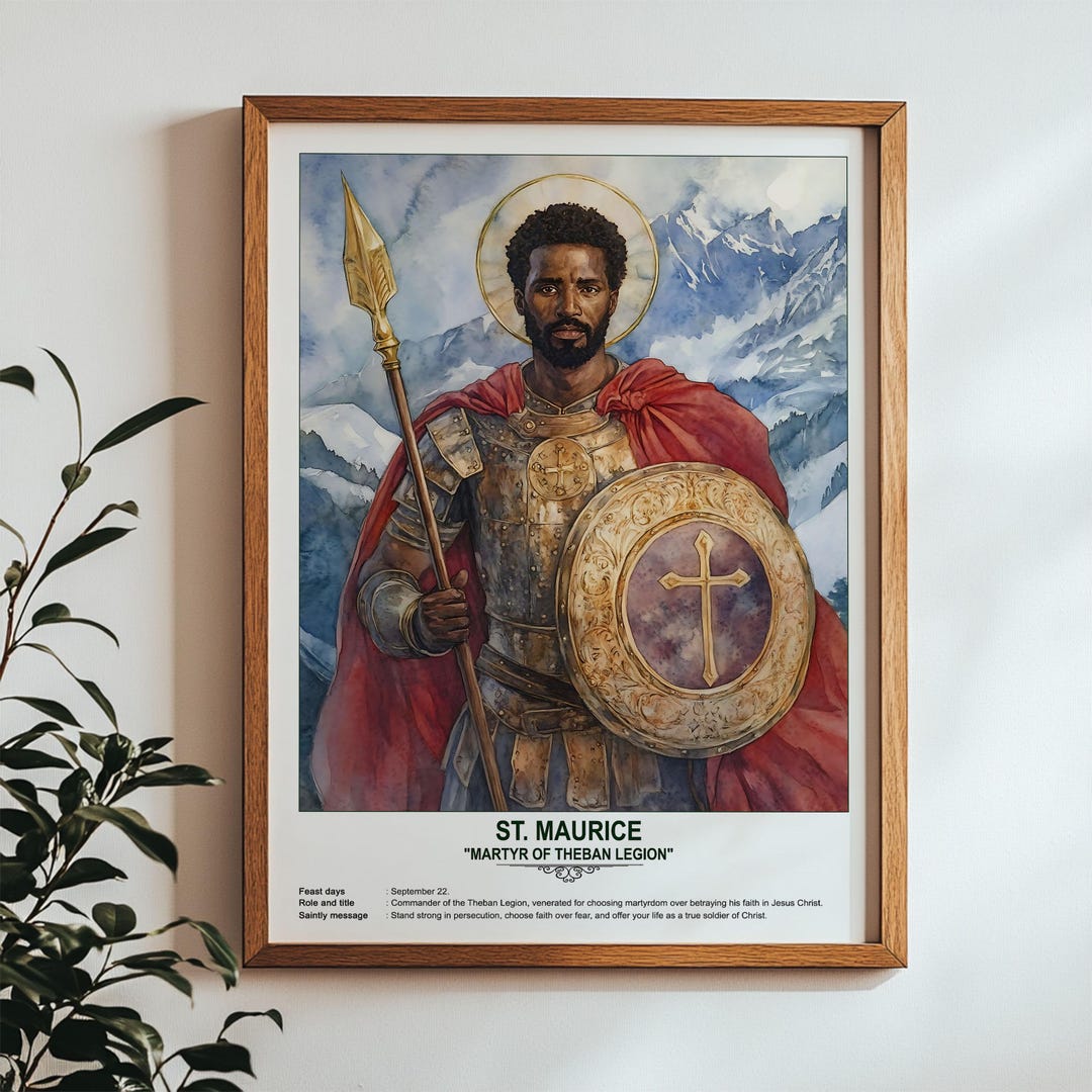 St. Maura St. Maurice, Sacred Art, Religious Wall Art for Families, Patron Saint ...