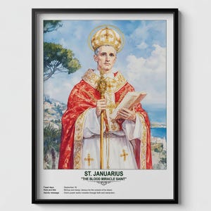 St. Januarius, Sacred Art, Religious Wall Art for Families, Patron ...