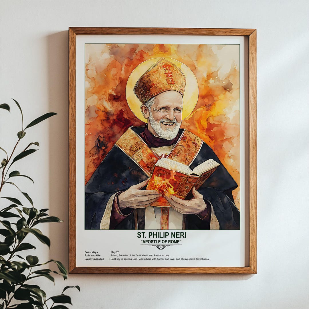 St. Philip Neri, Sacred Art, Religious Wall Art for Families, Patron ...