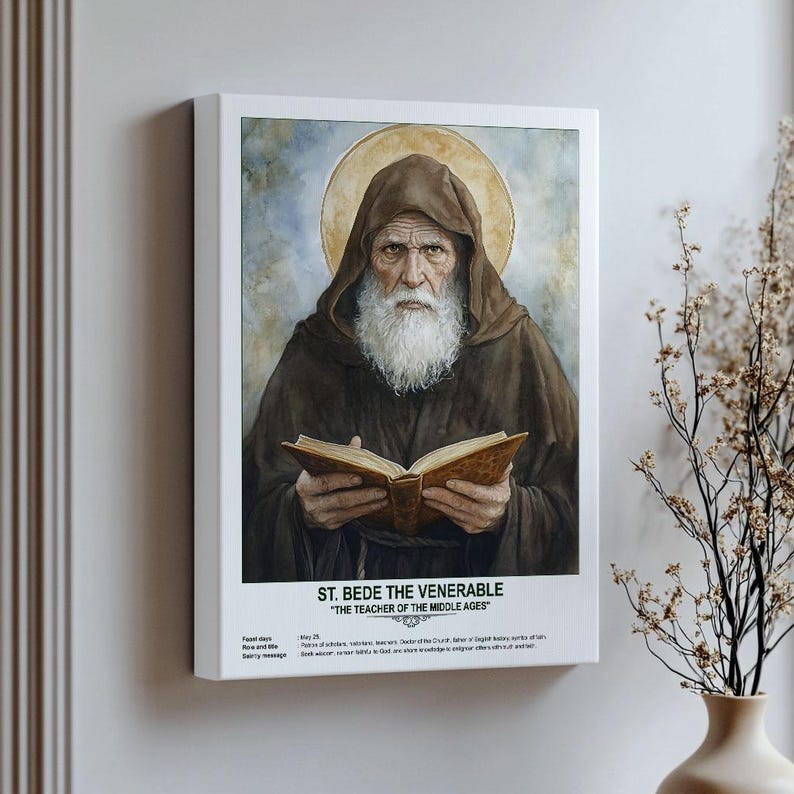 St. Bede the Venerable, Sacred Art, Religious Wall Art for Families ...