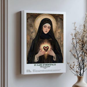 St. Clare of Montefalco, Sacred Art, Religious Wall Art for Families ...