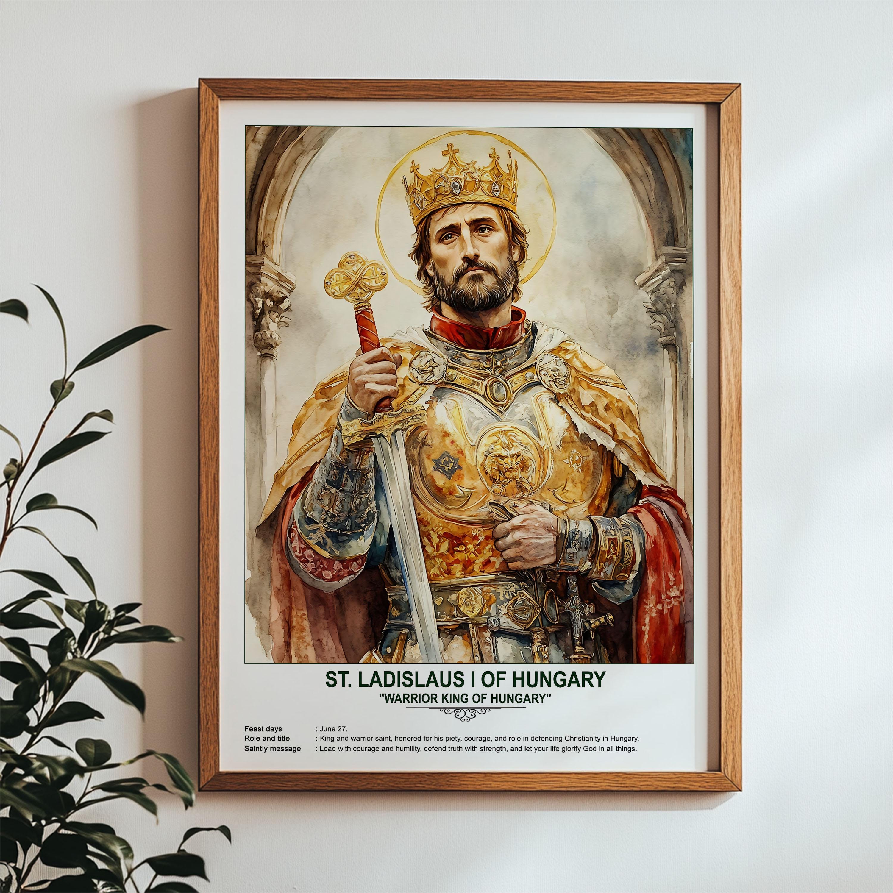St. Ladislaus I of Hungary, Sacred Art, Religious Wall Art for Families ...