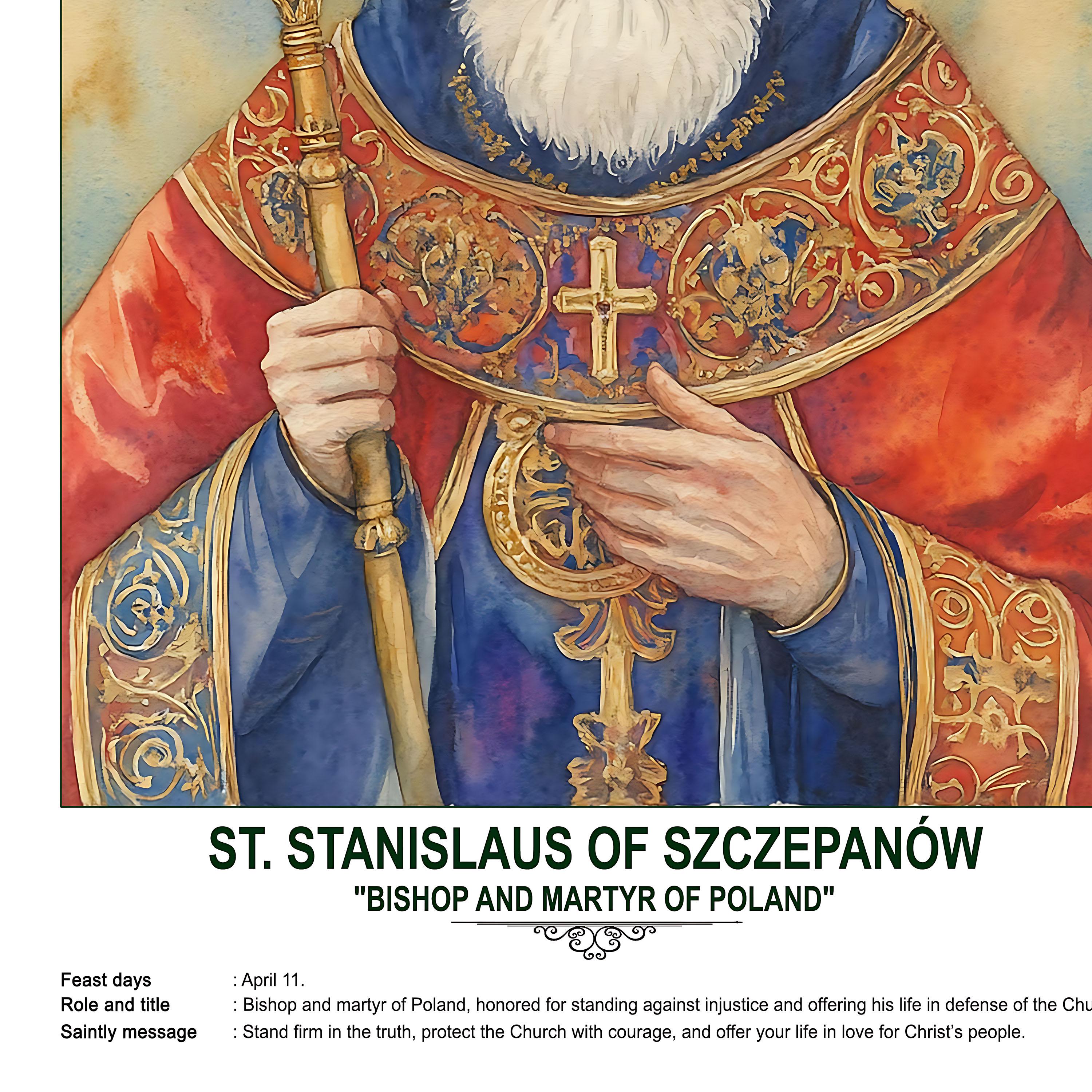 St. Stanislaus of Szczepanów, Sacred Art, Religious Wall Art for ...