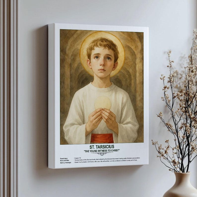 St. Tarsicius, Sacred Art, Religious Wall Art for Families, Patron ...