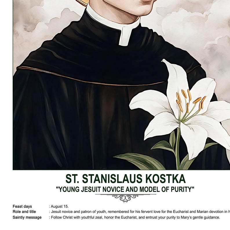 St. Stanislaus Kostka, Sacred Art, Religious Wall Art for Families ...