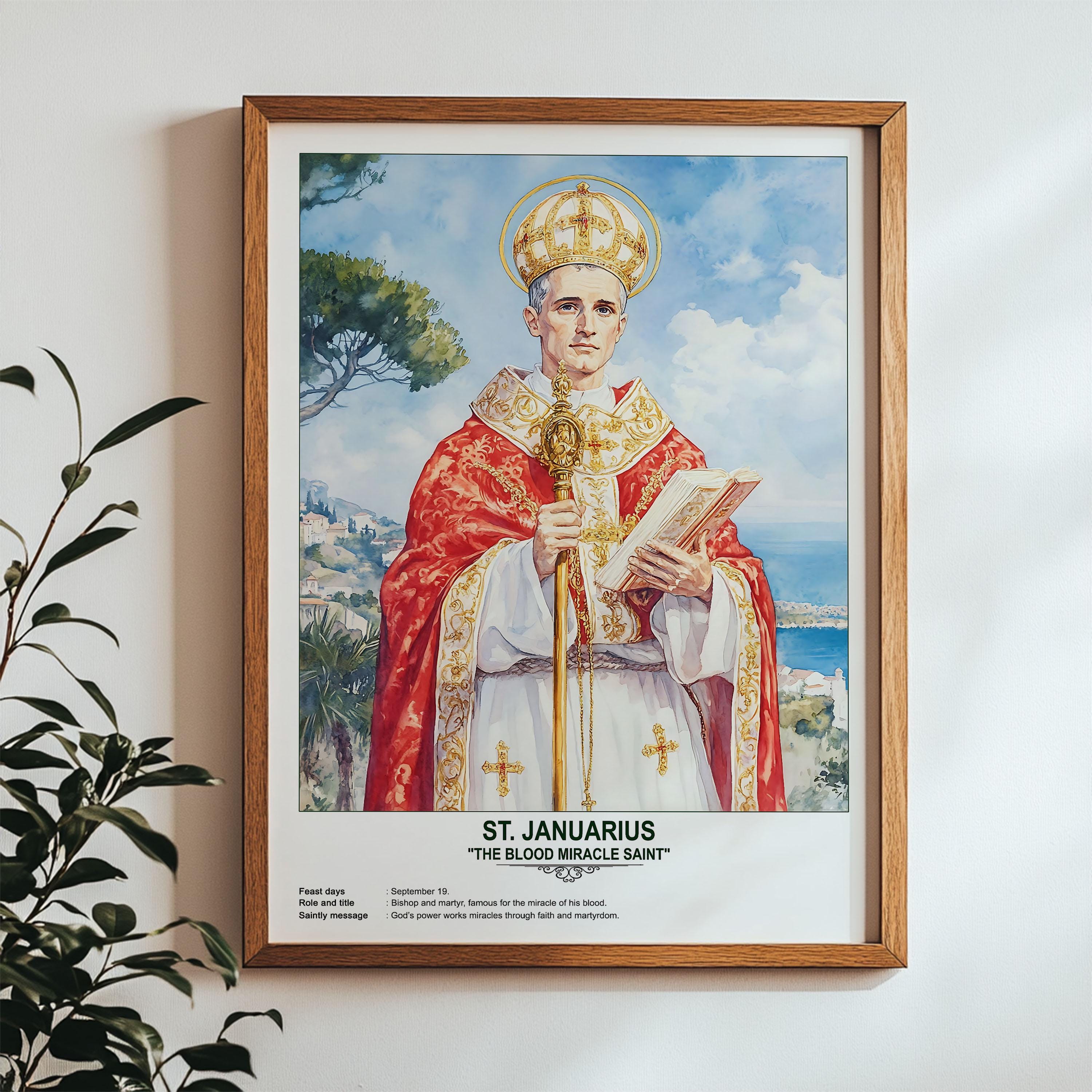 St. Januarius, Sacred Art, Religious Wall Art for Families, Patron ...