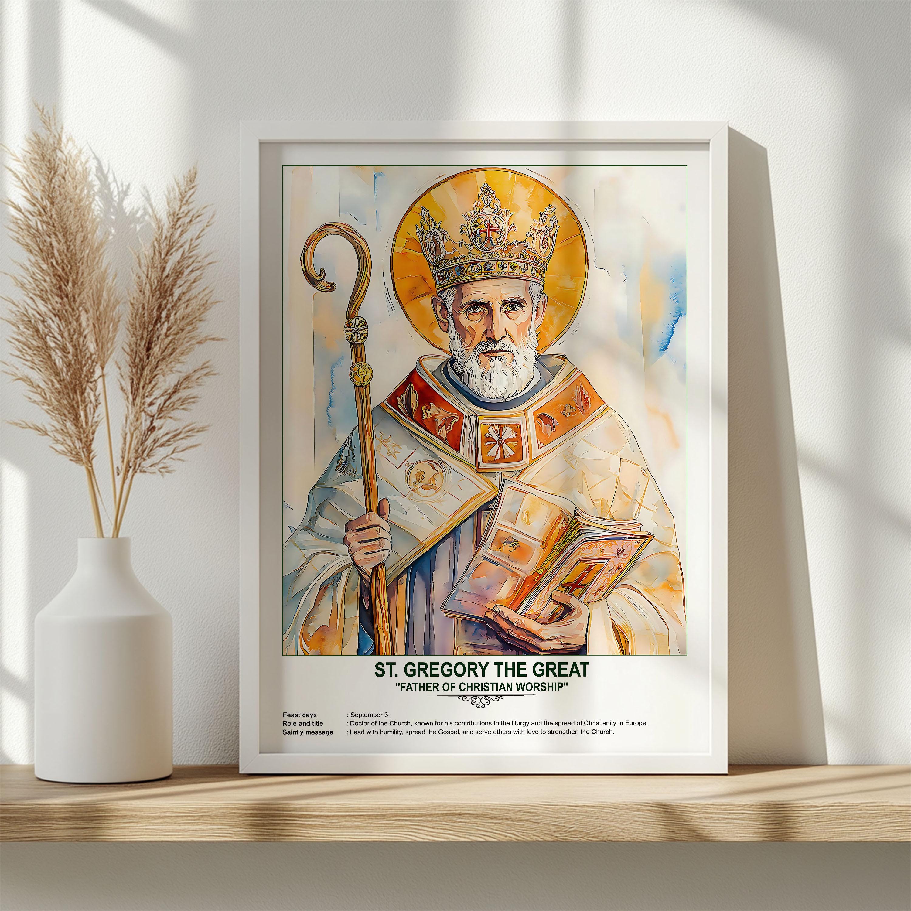St. Gregory the Great, Sacred Art, Religious Wall Art for Families ...