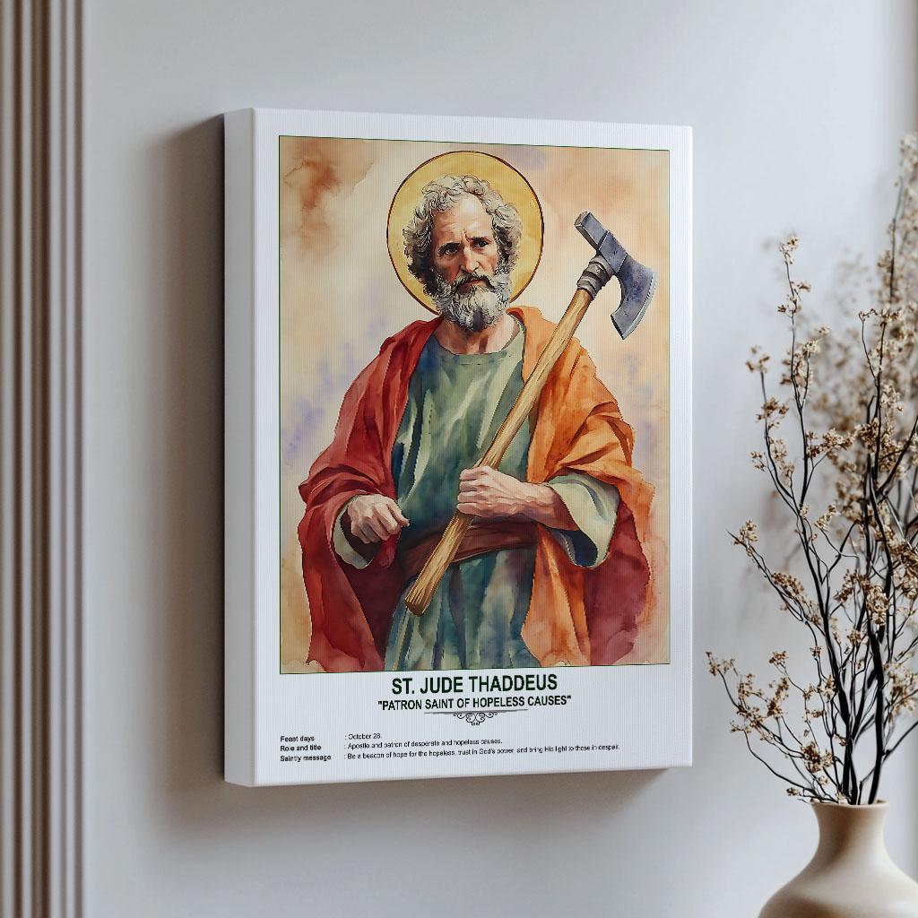 St. Jude Thaddeus, Sacred Art, Religious Wall Art for Families, Patron ...