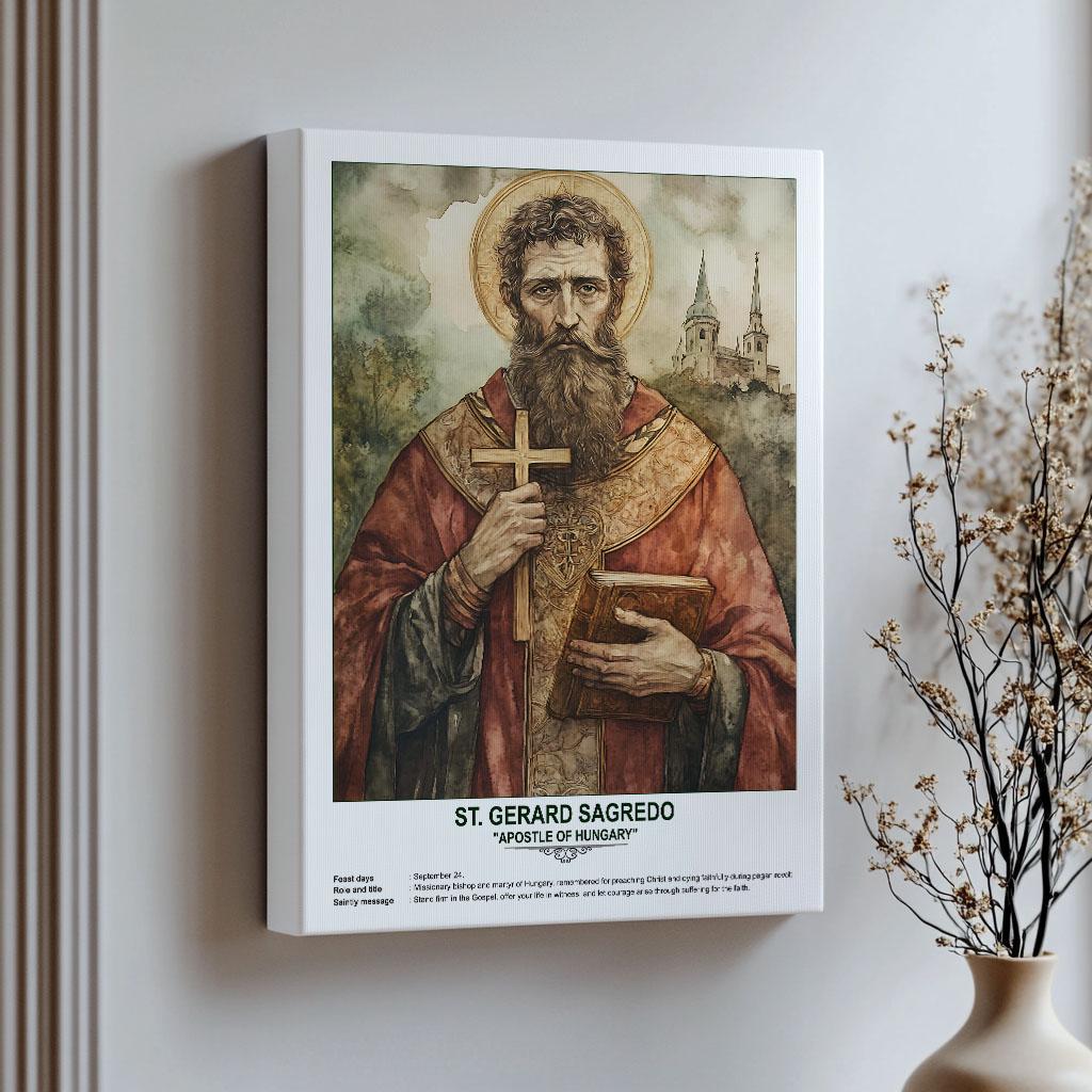St. Gerard Sagredo, Sacred Art, Religious Wall Art for Families, Patron ...