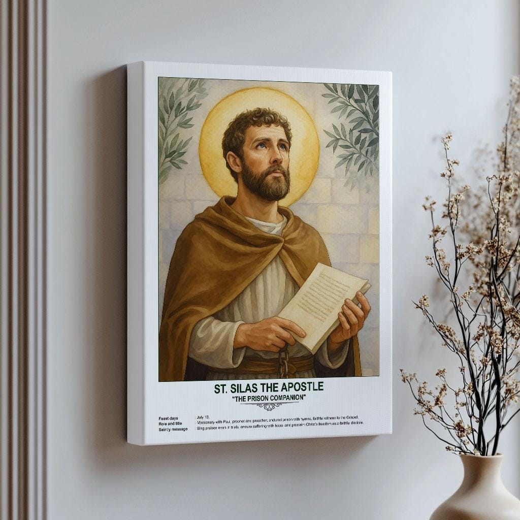 St. Silas the Apostle, Sacred Art, Religious Wall Art for Families ...