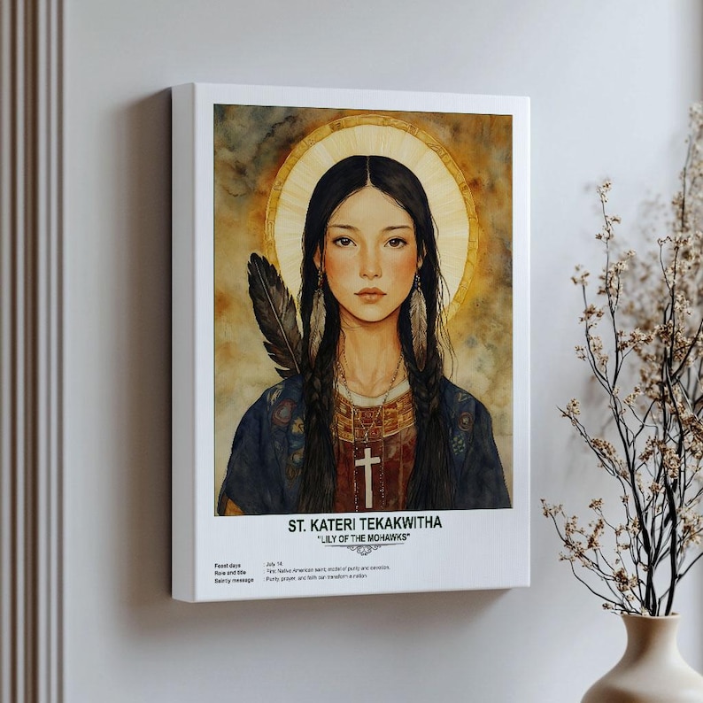 St. Kateri Tekakwitha, Sacred Art, Religious Wall Art for Families ...