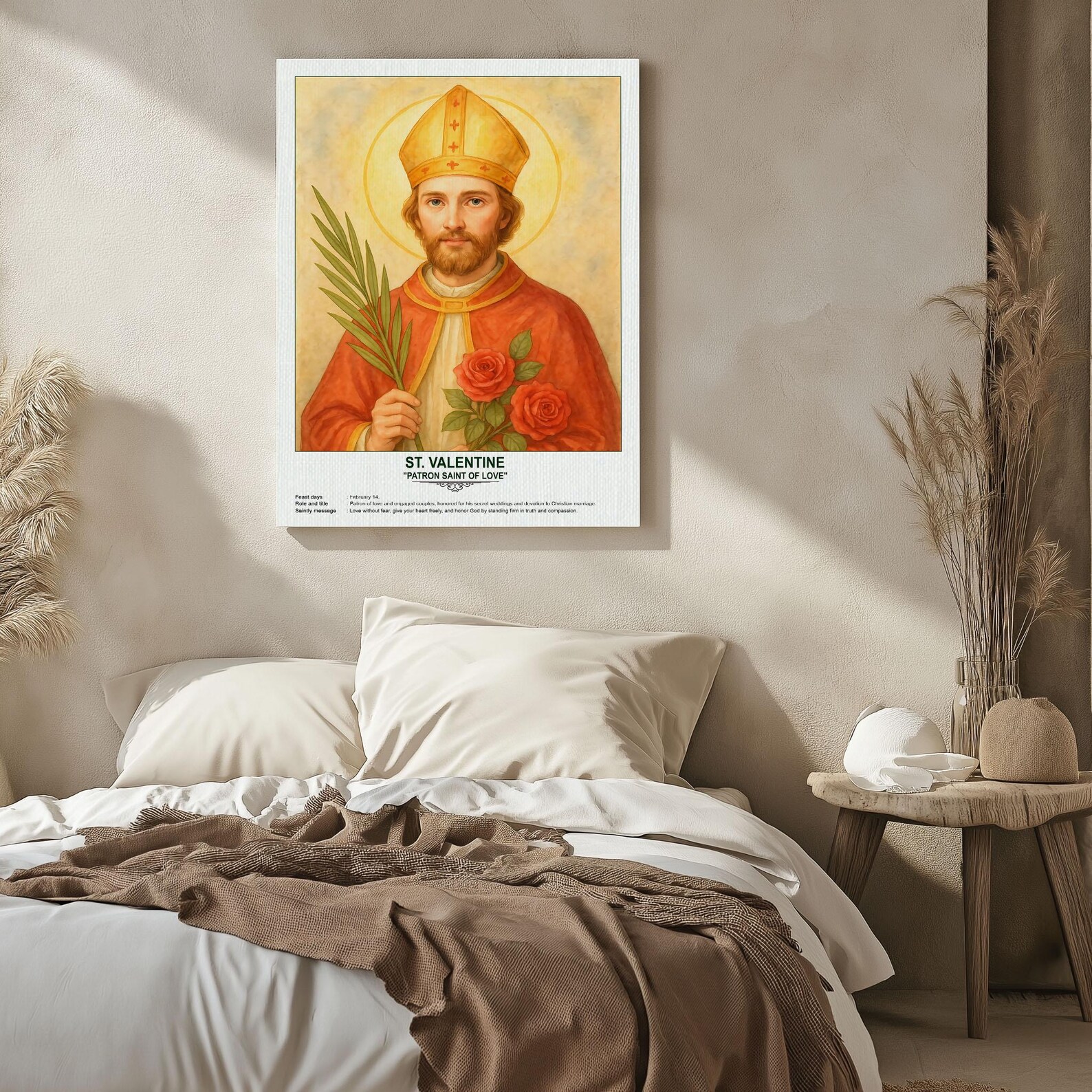 St. Valentine, Sacred Art, Religious Wall Art for Families, Patron ...
