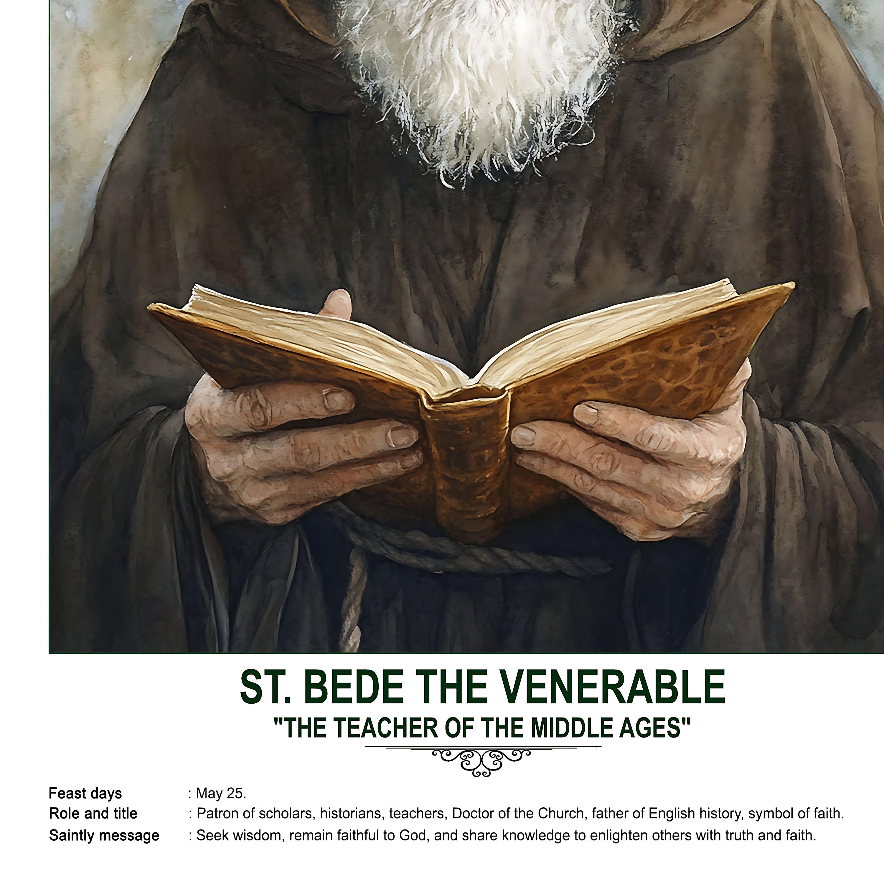 St. Bede the Venerable, Sacred Art, Religious Wall Art for Families ...