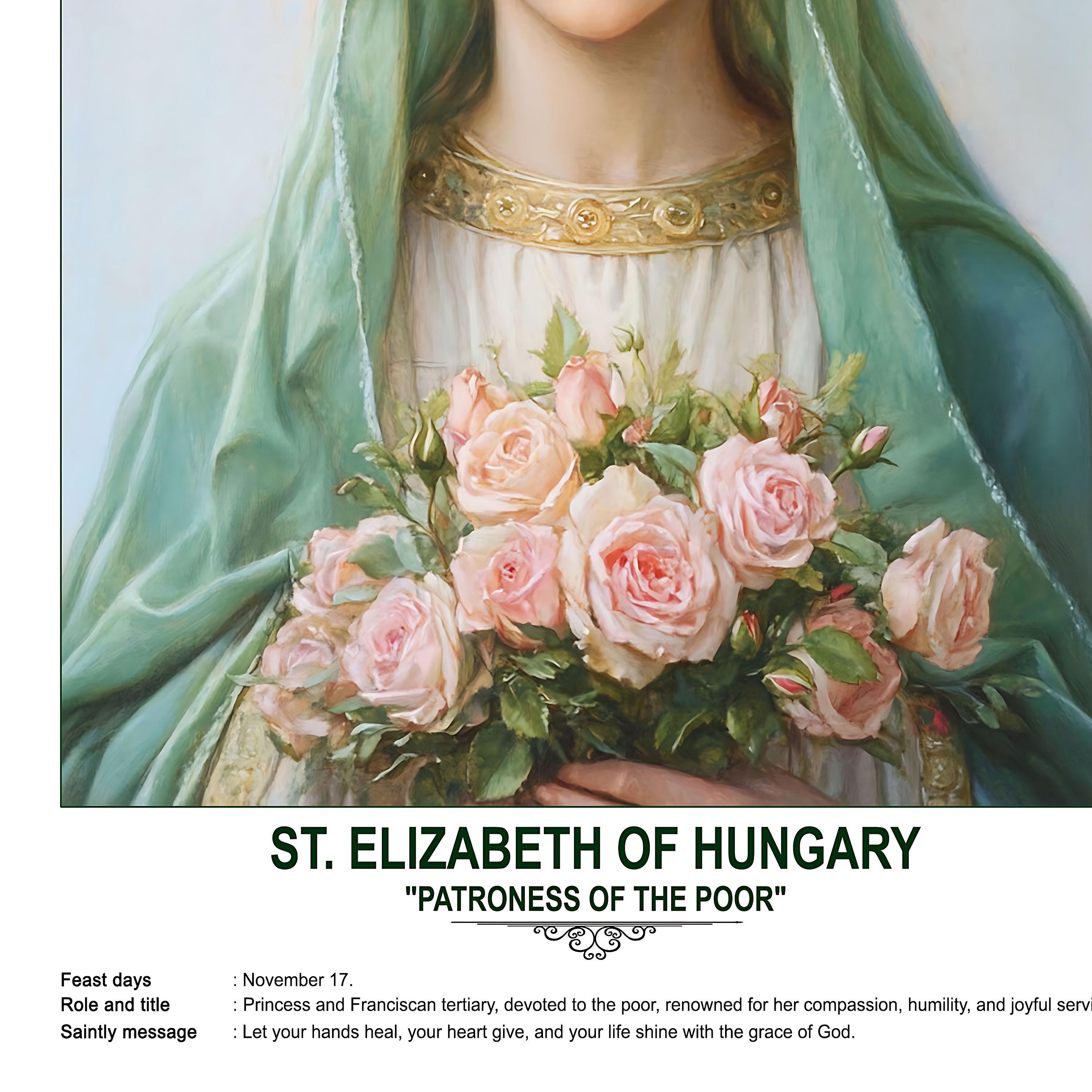 St. Elizabeth of Hungary, Sacred Art, Religious Wall Art for Families ...