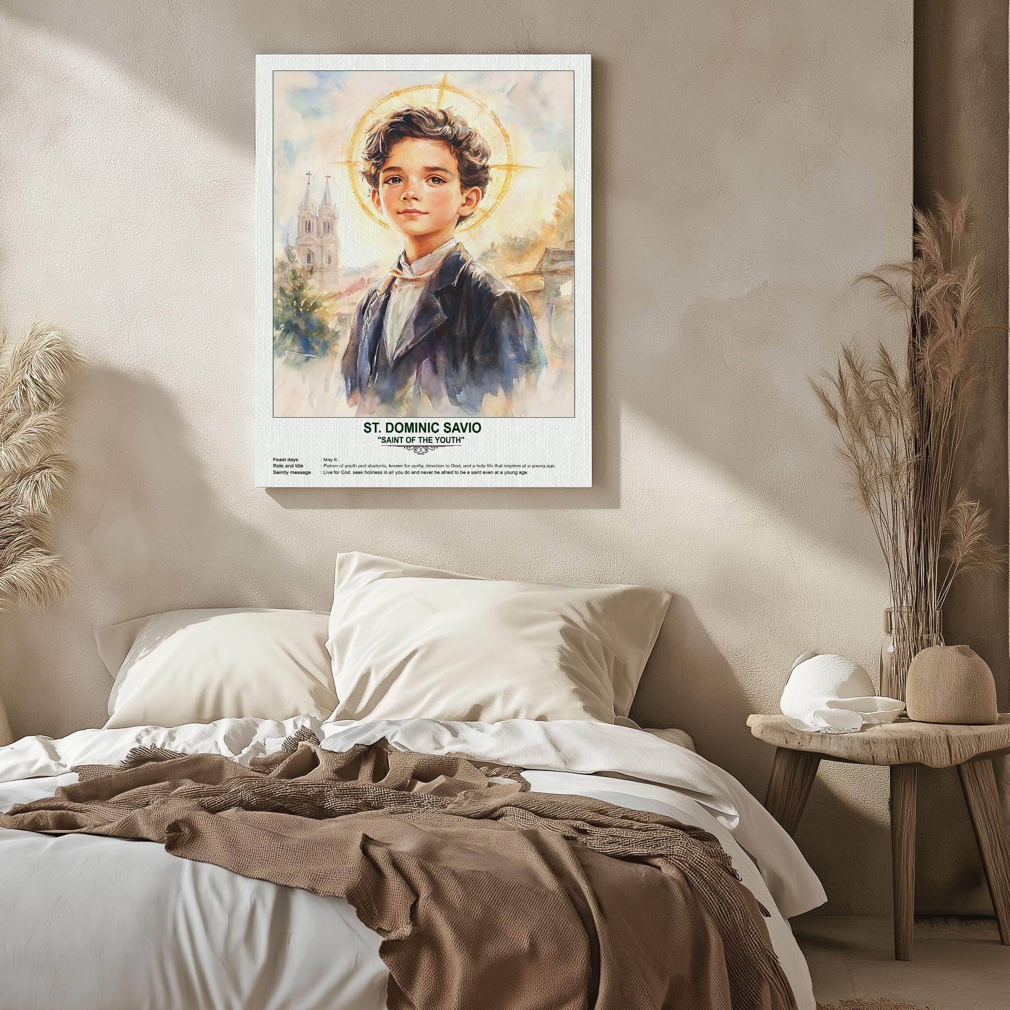 St. Dominic Savio, Sacred Art, Religious Wall Art for Families, Patron ...