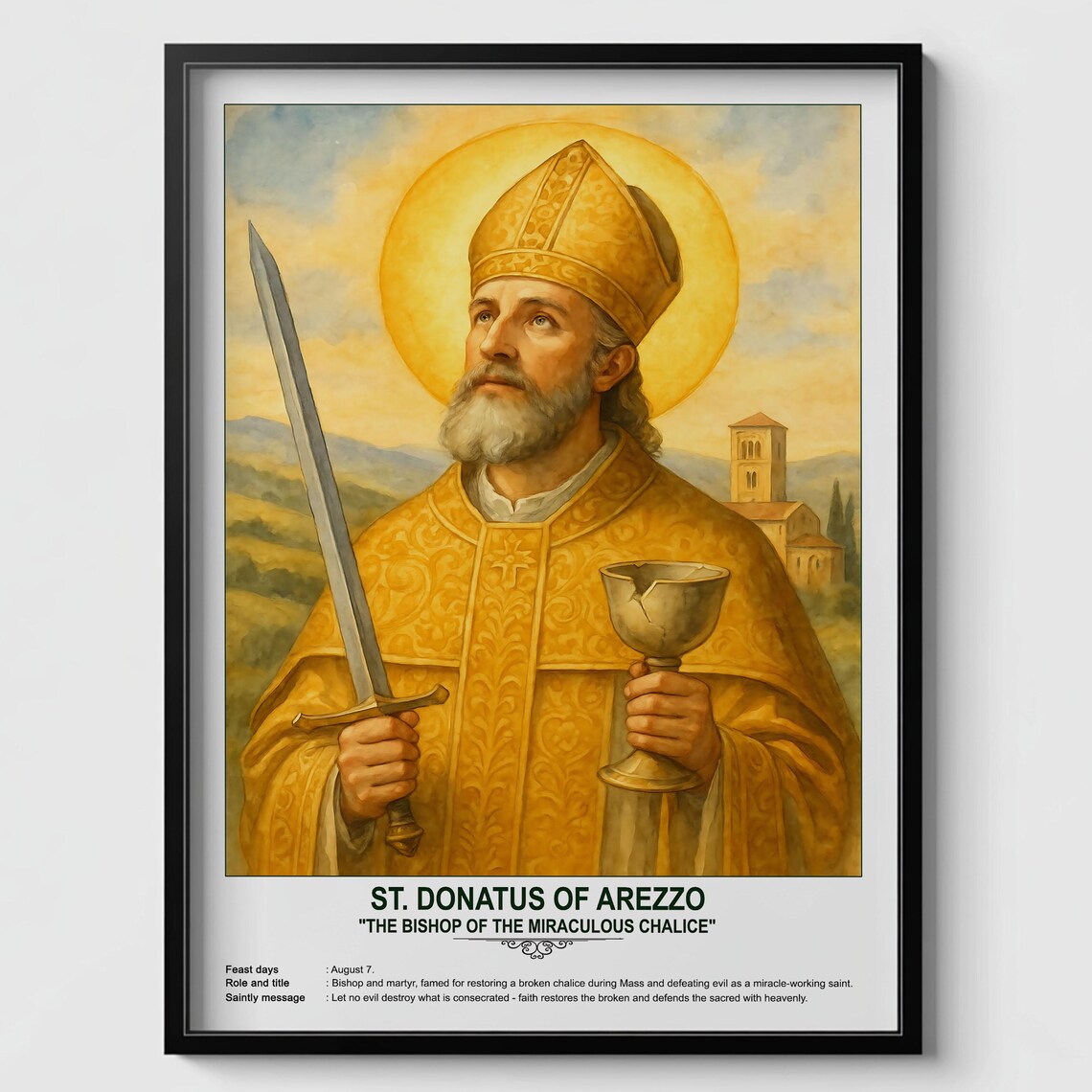 St. Donatus of Arezzo, Sacred Art, Religious Wall Art for Families ...