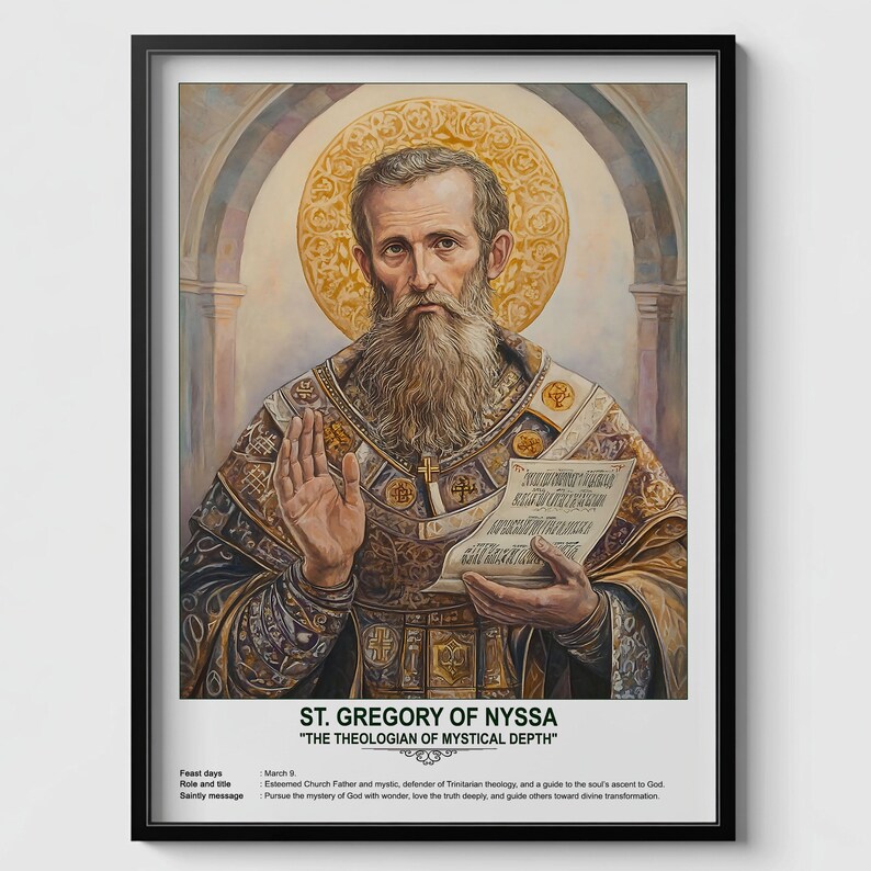 St. Gregory of Nyssa, Sacred Art, Religious Wall Art for Families ...