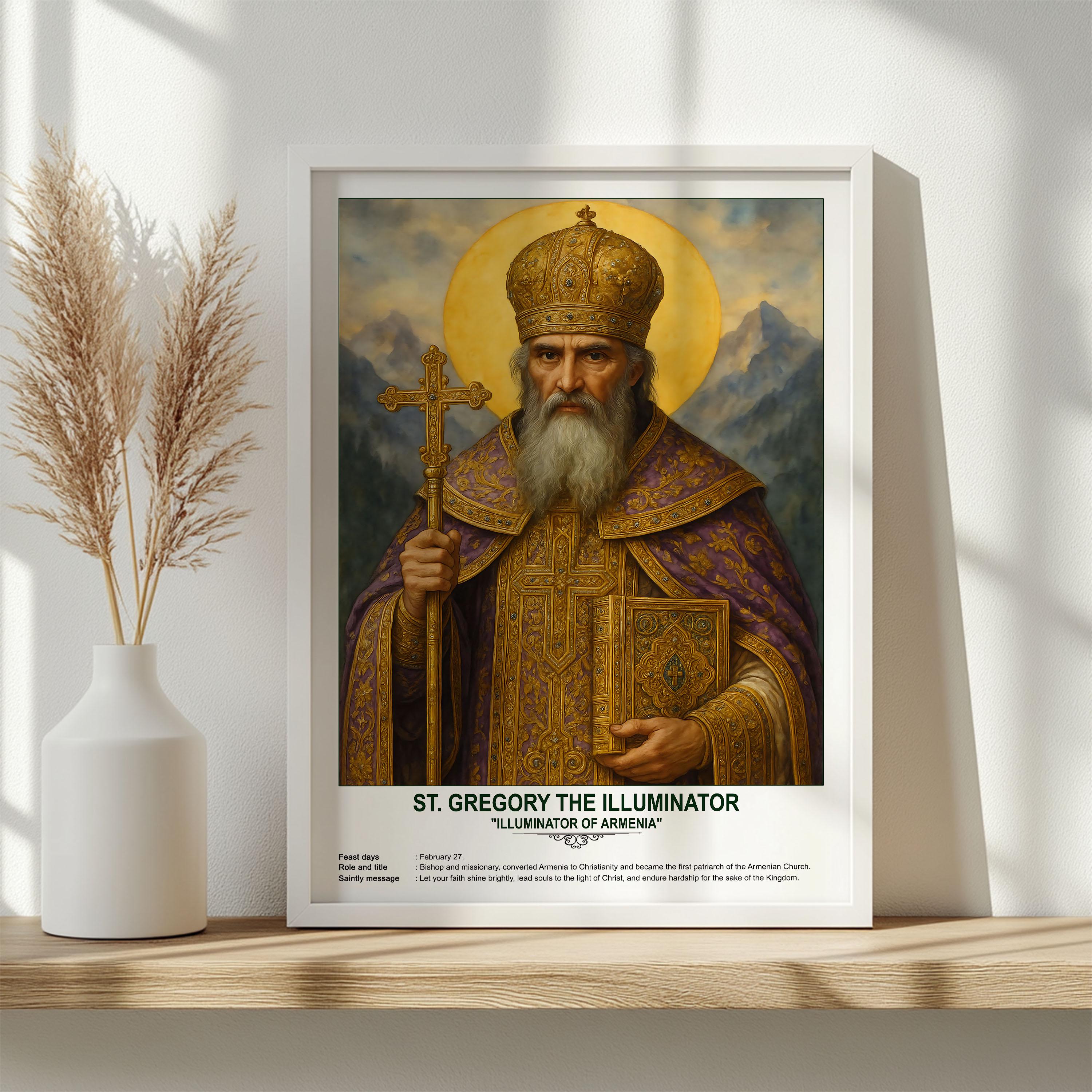 St. Gregory the Illuminator, Sacred Art, Religious Wall Art for ...