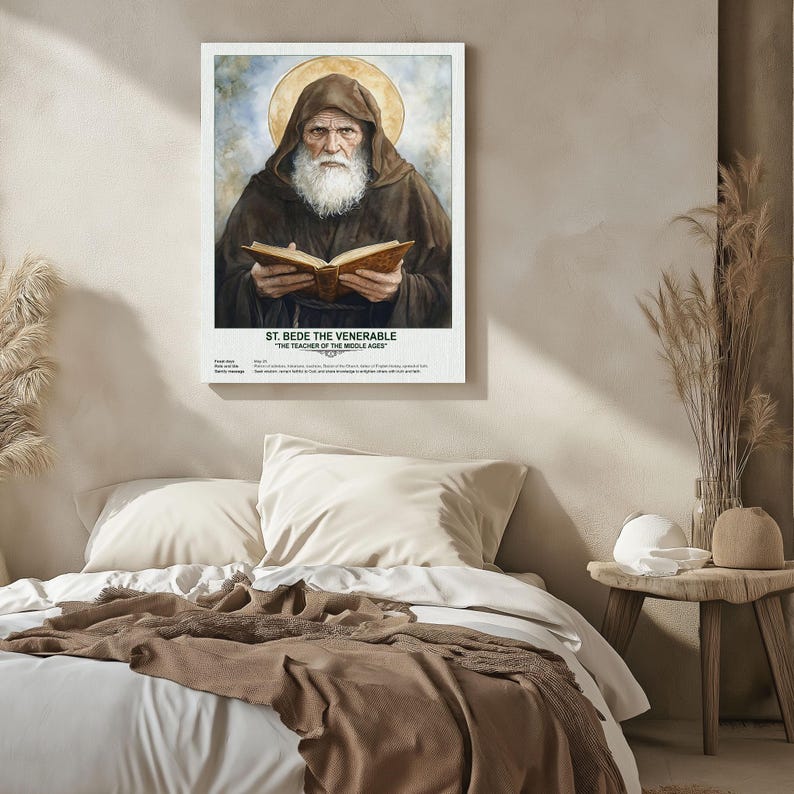 St. Bede the Venerable, Sacred Art, Religious Wall Art for Families ...