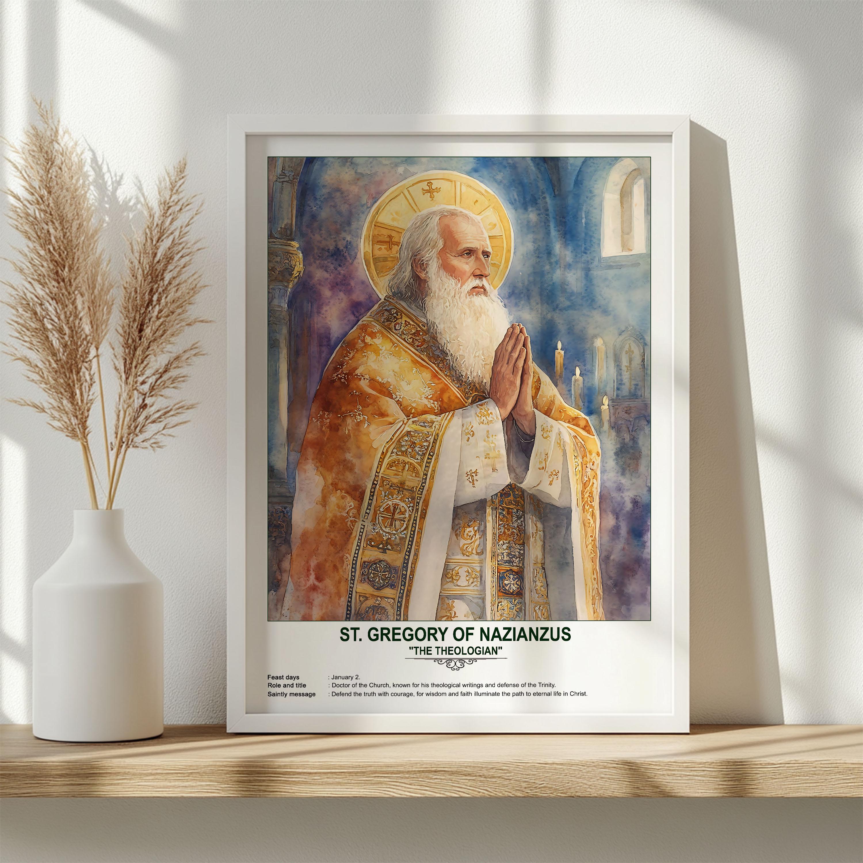 St. Gregory of Nazianzus, Sacred Art, Religious Wall Art for Families ...