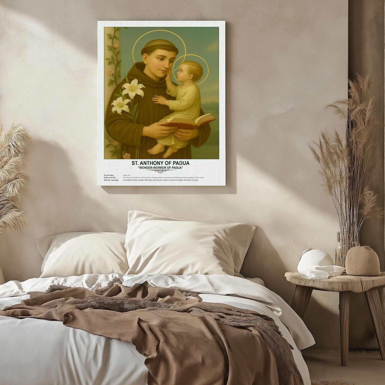 St. Anthony of Padua, Sacred Art, Religious Wall Art for Families ...