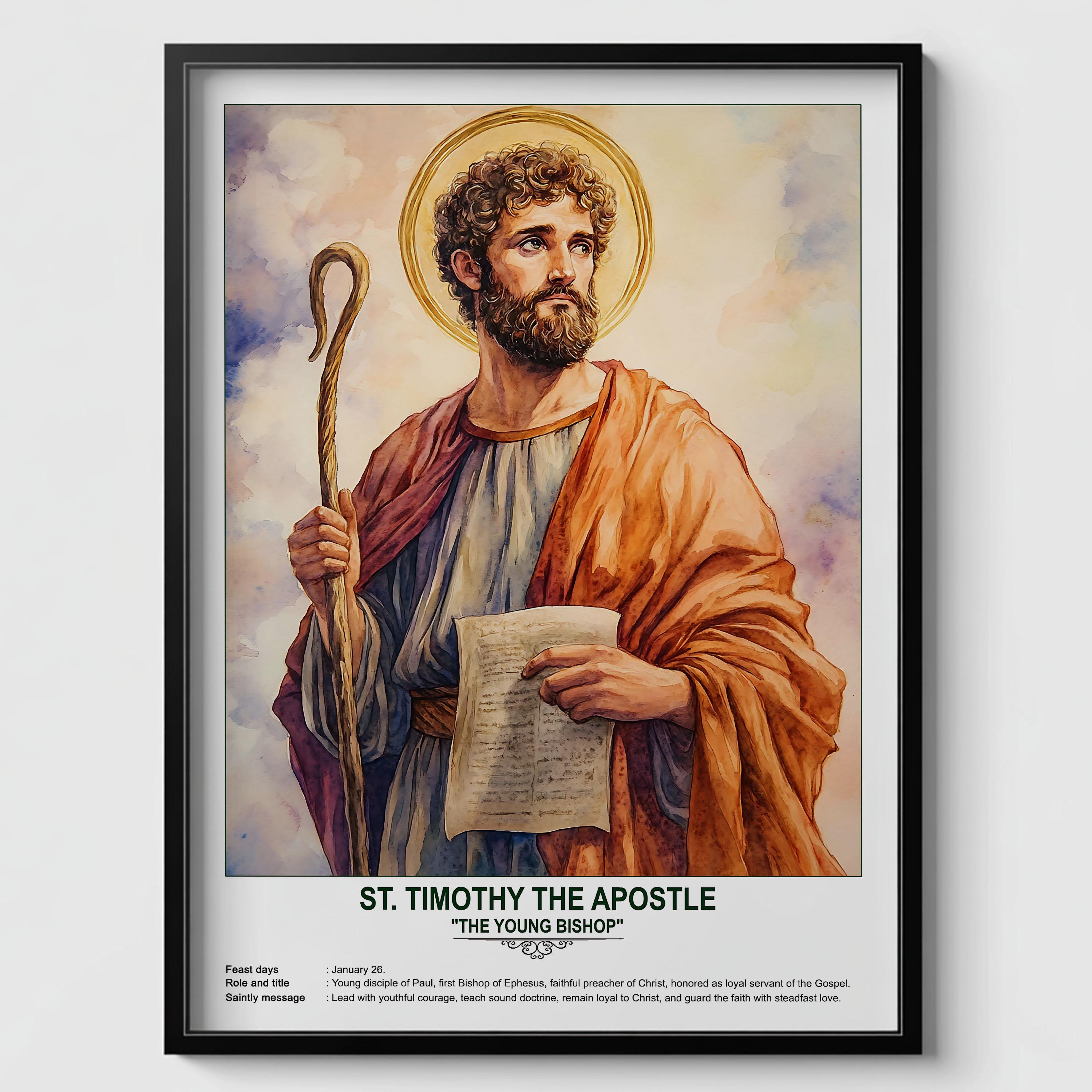 Timothy Disciple St. Timothy the Apostle, Sacred Art, Religious Wall Art for Families ...