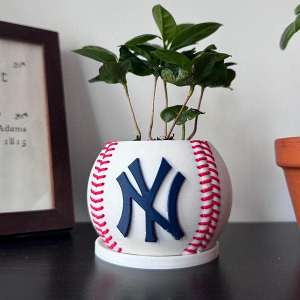 New York Baseball Planter - (fits 2.5" plants)