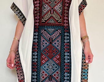Butterfly Style Chiffon Abaya with Palestinian Tatreez Embroidery *Free Size* (several colours available!)