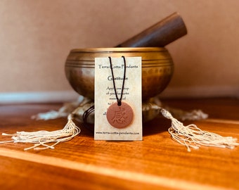 Terra Cotta Aromatherapy/Essential Oil Pendant Diffuser Necklace