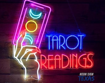 Tarot Readings Neon Sign, Astrology Tarot Sign, Tarot Cards Reading, Psychic Tarot Sign, Tarot Led Sign, Fortune Teller Sign, Christmas Gift