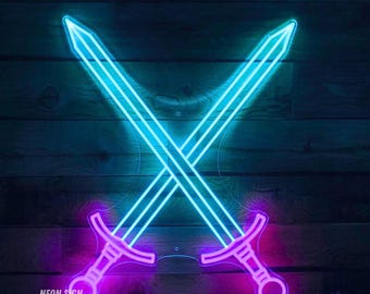 Schwert Leuchtreklame, Spielzimmer Leuchtreklame, Filmsäbel Led Neon Leuchtreklame Schwert, Twitch Leuchtreklame, Spielzimmer Dekor, Geschenk für Freund, Led Neon Leuchtreklame Schwert