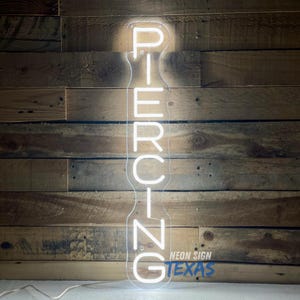 Piercing Neon Sign, Ear Piercing Business LED Neon Sign, Tattoo Accessories Shop Wall Decor, Custom Neon Sign, Tattoo Piercing Logo Light