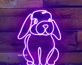 Bunny Cute Neon Sign, Bunny Easter Day Neon Led,Easter gift light, Bunny Lover Gift, Bunny neon, Neon Sign for Kid's Room, Easter Decor idea