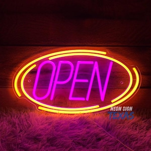 Open Neon Sign Open Neon Sign For Business LED Open Sign For Window Open Sign Custom Light Up Open Sign Store Front Sign Opening Gift