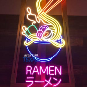 Letrero de neón de ramen, letrero de ramen japonés, deliciosos fideos voladores, letrero LED de ramen personalizado, letrero LED de tazón de ramen, letrero de comida japonesa, letrero de bienvenida