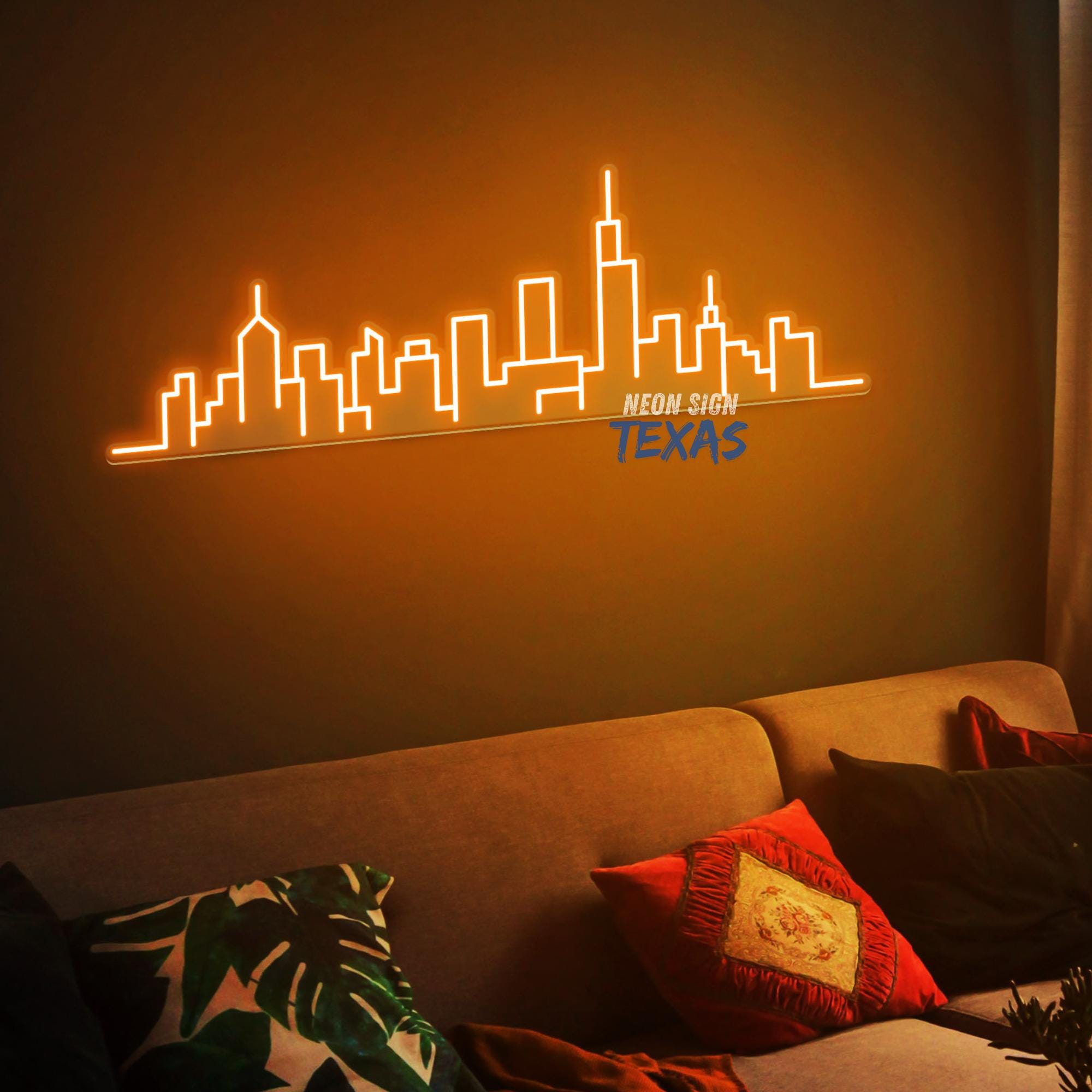 City Neon Sign Custom City Name Neon Light City Skyline LED Neon ...