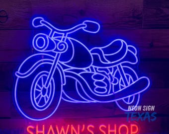 Niestandardowy neon LED z nazwą silnika, dekoracja ścienna do motocykla, oświetlenie LED motocykla, znak motocykla sportowego, neonowy znak motocykla terenowego, prezent dla miłośnika motocykli
