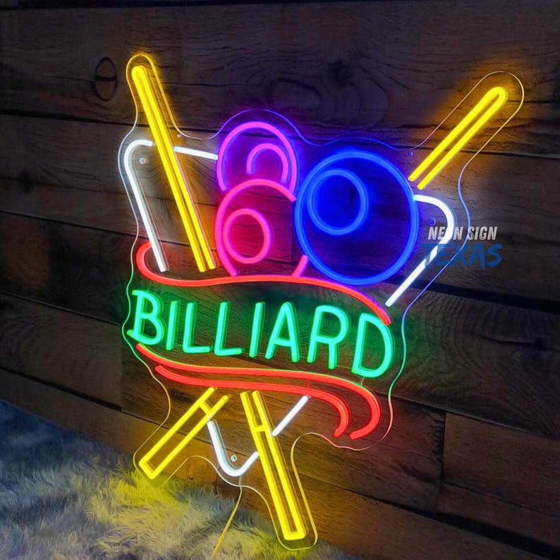 Pool Hall Neon Sign Pool Hall Led Sign Billiard Led Light Custom Neon ...
