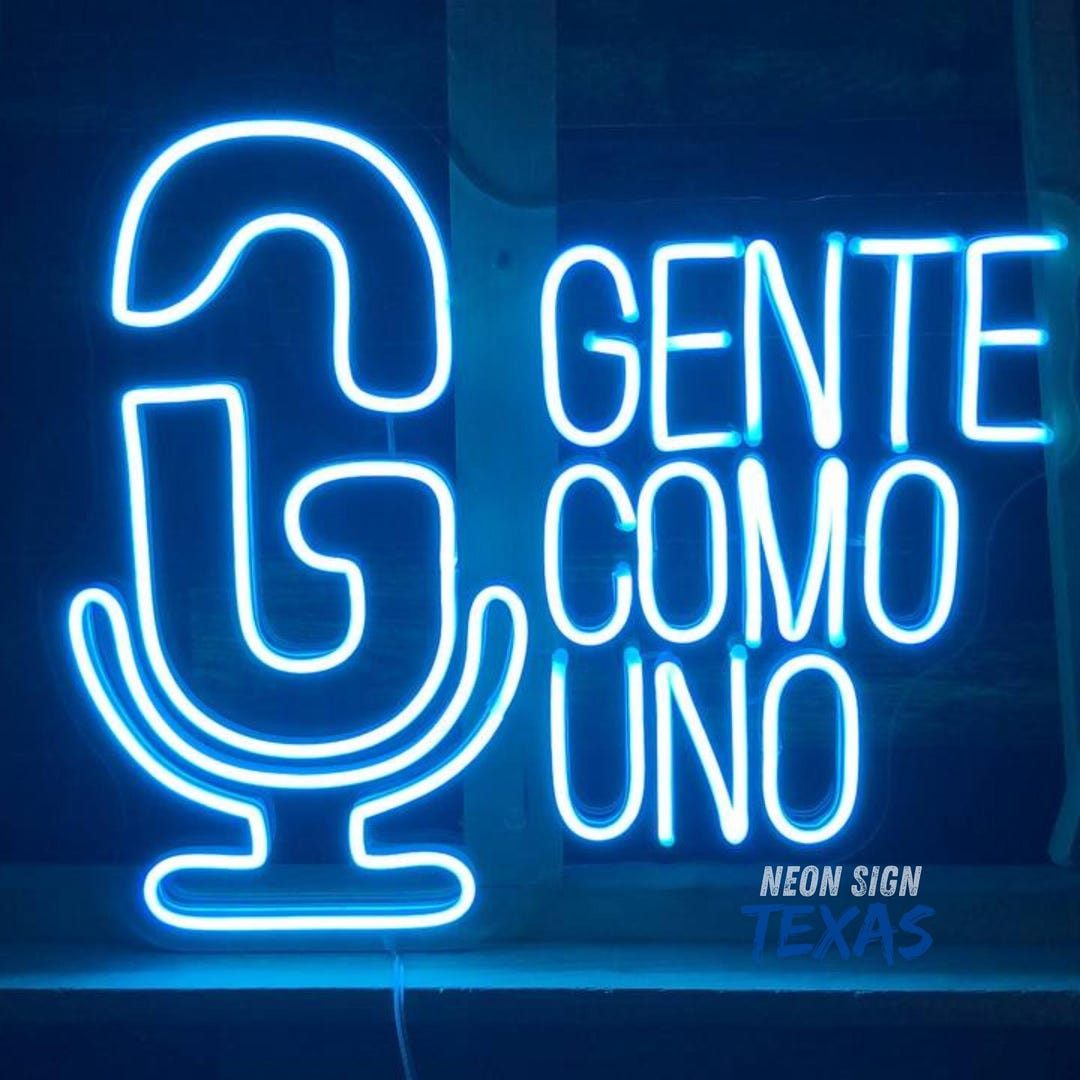 Microphone Custom Name Neon Sign, Microphone LED Neon Sign, Podcast ...