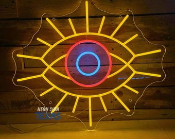 Evil Eye Neon Sign – The Ultimate Decor Idea for Your Living Room, Lounge, Bedroom, or Studio