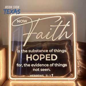 Custom 3D Carving Neon Sign Religious Neon Sign Personalized Bible Verse Sign Christian Home Decor Bible Verse LED Custom Bible Quote Sign