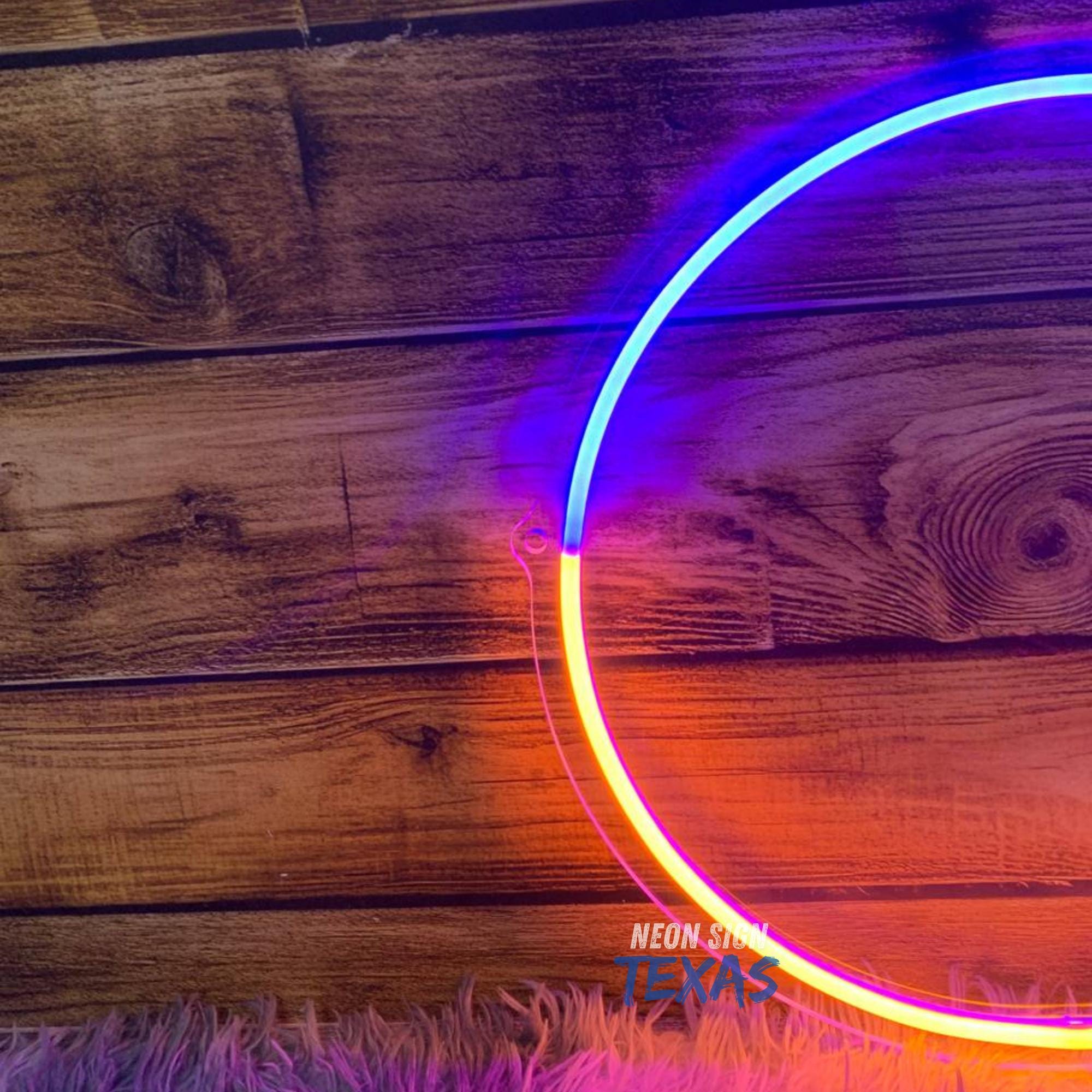 Zen Led Signs Zen Circle LED Neon Sign, Circle LED Neon Sign, Mixed-color Japanese ...