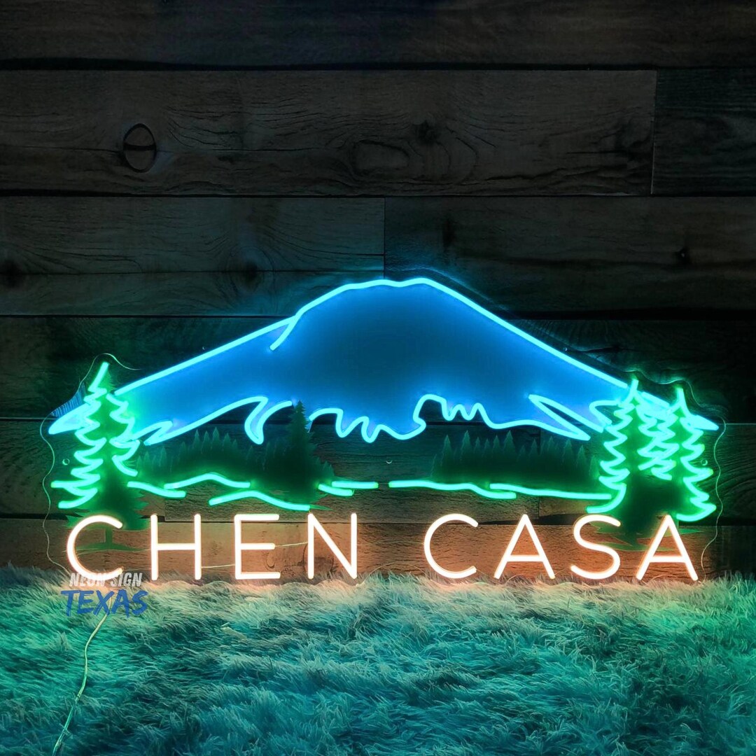 Custom Snow Mountain Neon Sign, Nature Neon Sign, Wild Nature Sign ...