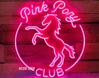 Pink Pony Club Neon Sign, Cowgirl Room Decor, Pink Pony Club Art, Opening gift, Gift for Music Lovers, Music Room Decor, Pink Cowgirl Gift