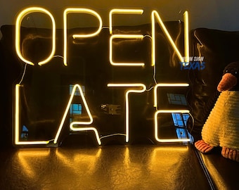 Open Late neon sign, Open Neon Bar, LED Open Sign, Open Sign For Business, Open Neon Sign, Open Sign Led Lights, Bar Shop Decoration