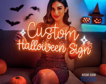 Custom Halloween Neon Sign Personalized Neon Sign Halloween LED Neon Halloween Party Night Wall Decor Custom Neon Sign Outdoor Neon Sign
