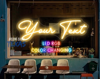 Custom Color Changing Neon Sign RGB Neon Sign Custom RGB Neon Sign Colorful Neon Personalized Gifts Rainbow Led Sign Dreamy Color LED Neon
